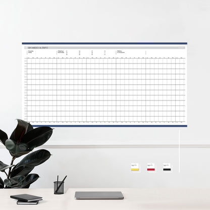 Planificador de pared. Sin fechas. Horizontal